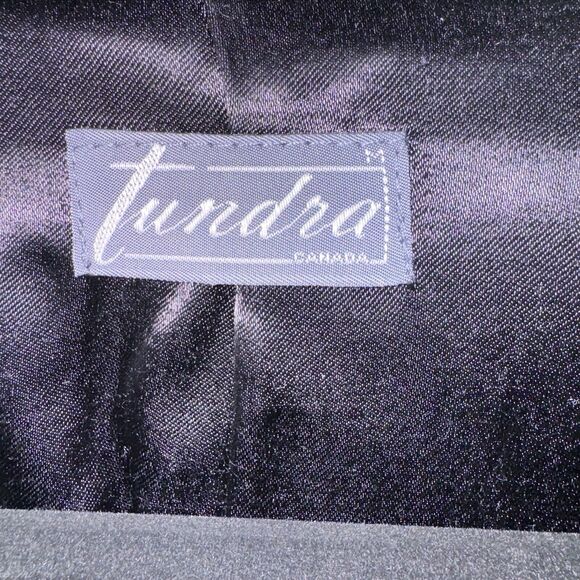 Tundra Full Zip Women's Med Heavy Wool Lined Polar Bear Jacket Y2K Parka - Picture 6 of 11